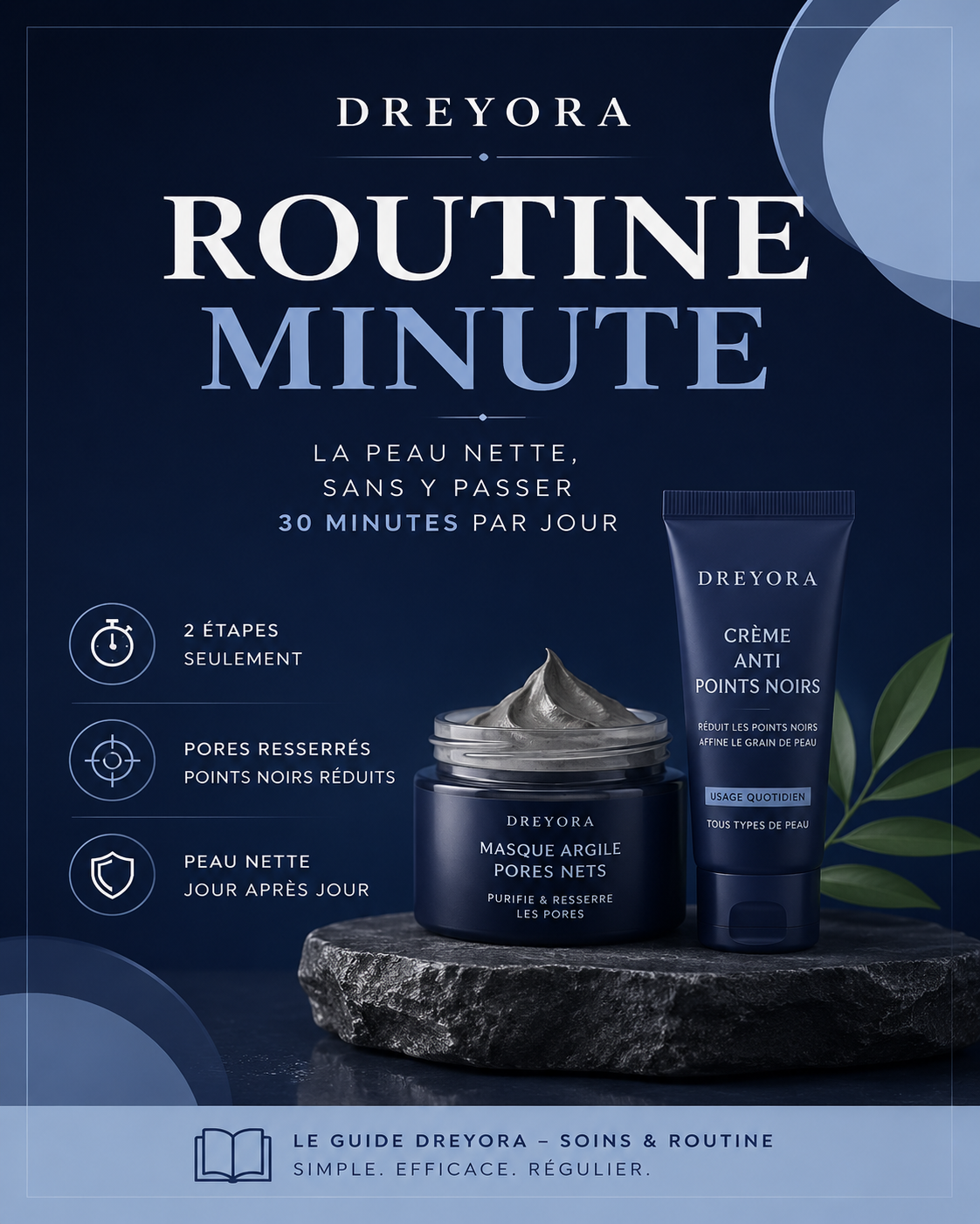 E-book : "Routine Minute : La Peau Nette Sans y Passer 30 Minutes par Jour"
